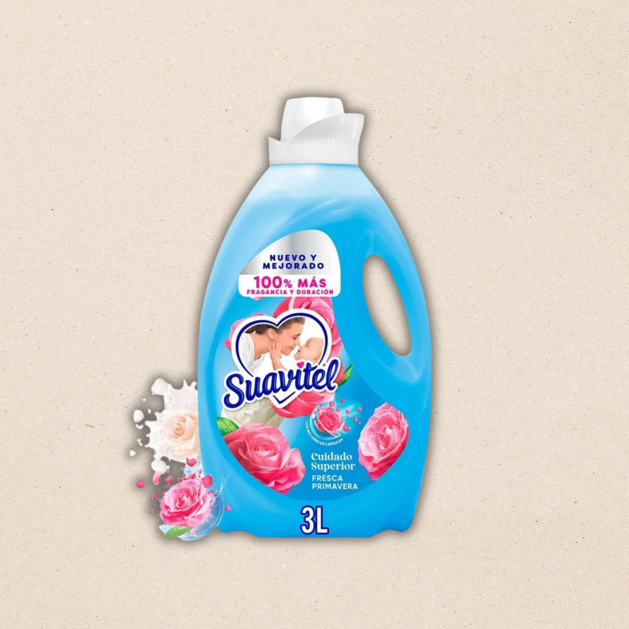 Suavizante de Telas Suavitel Cuidado Superior Fresca Primavera 3 l